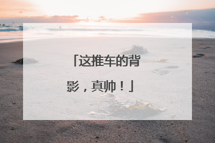 这推车的背影，真帅！